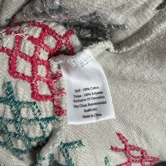 Johnny Was JWLA Biya Embroidered Cardigan Sweater Duster XS Tribal Boho Festival - Picture 9 of 9